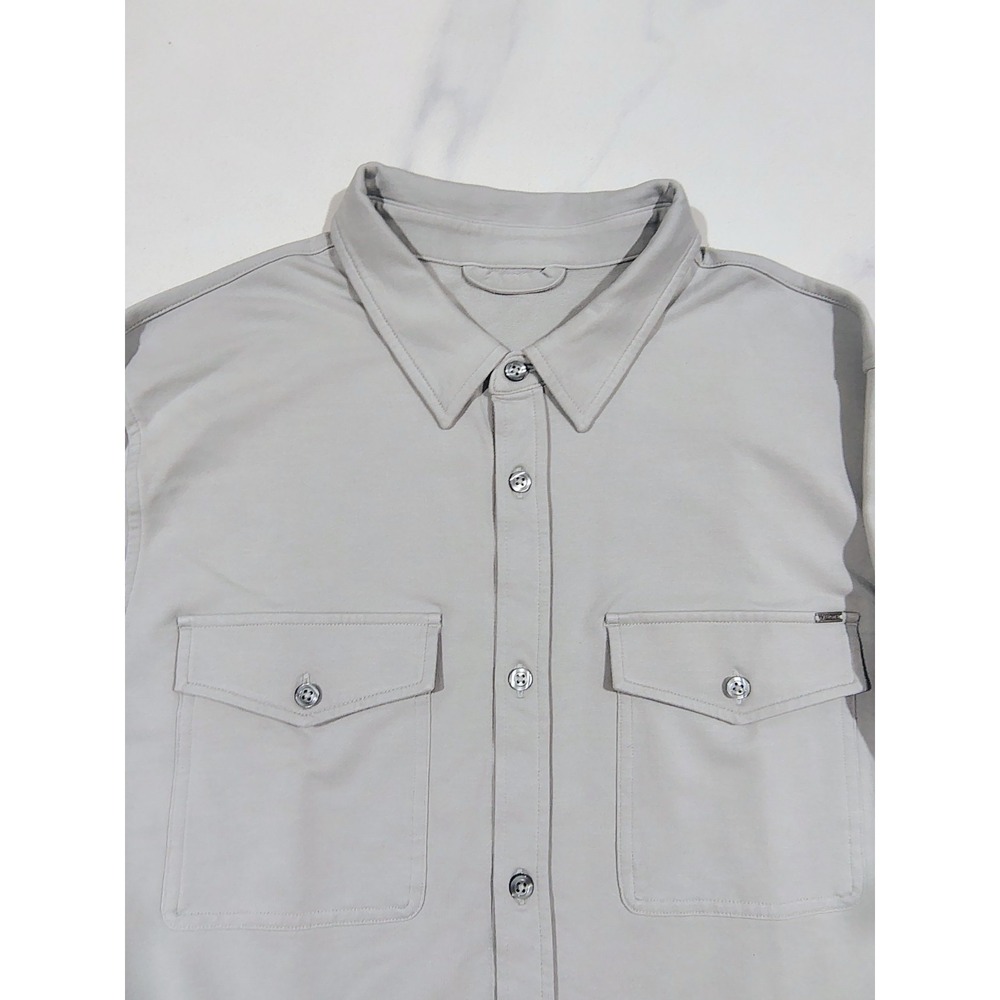 Vuori Boulevard Shirt Jacket Shacket Men's XL Grey Button Up Long Sleeve V281